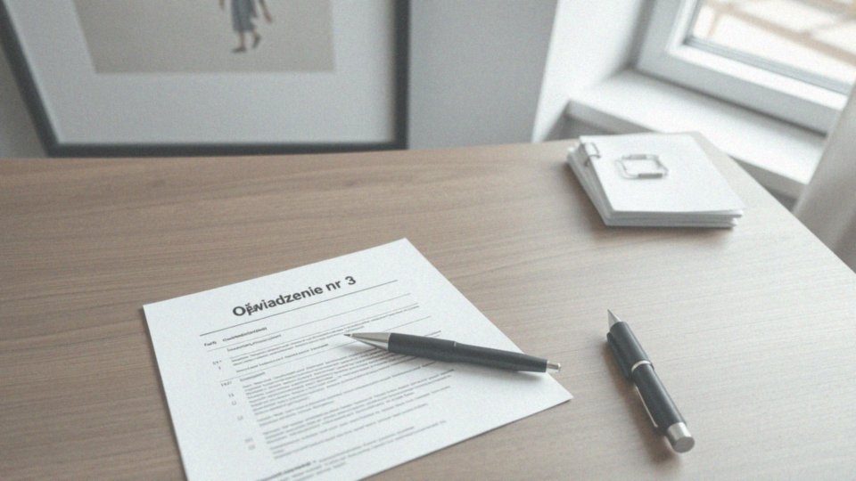 Dlaczego warto wypełnić oświadczenie nr 3 poprawnie?